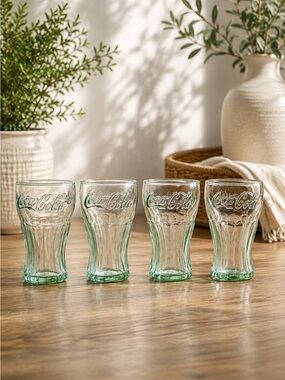 Coca Cola Embossed Shot Glasses Set of 4